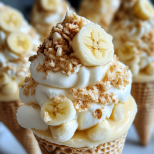 Banana Pudding Cheesecake Cones