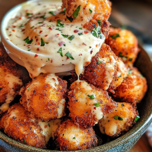 Cheesy Jalapeño Ranch Chicken Poppers with a Creamy Dip