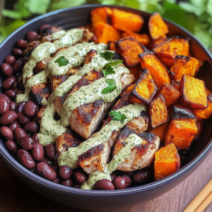 Chipotle Chicken Bowl with Black Beans, Sweet Potatoes, and Cilantro Lime Sauce – Best Of Recipes