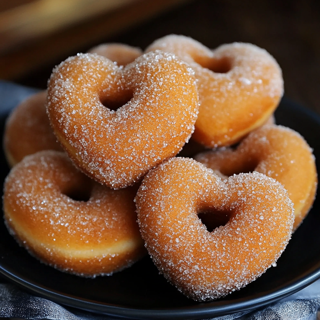 Cinnamon Sugar Heart Doughnuts Recipe