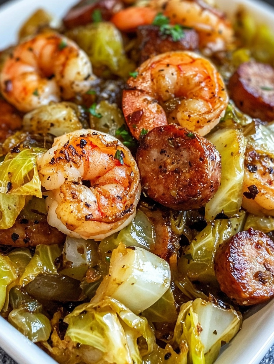 Fried Cabbage with Shrimp & Sausage Recipe – Best Of Recipes