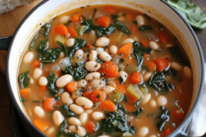 Hearty Tuscan White Bean Soup