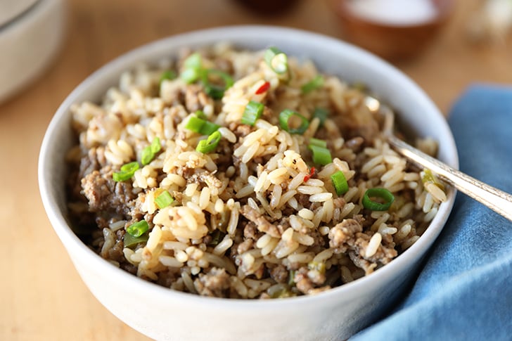 Bowl of dirty rice.