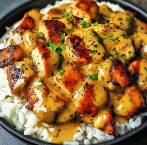 Tender Smothered Chicken and Rice with Savory Gravy