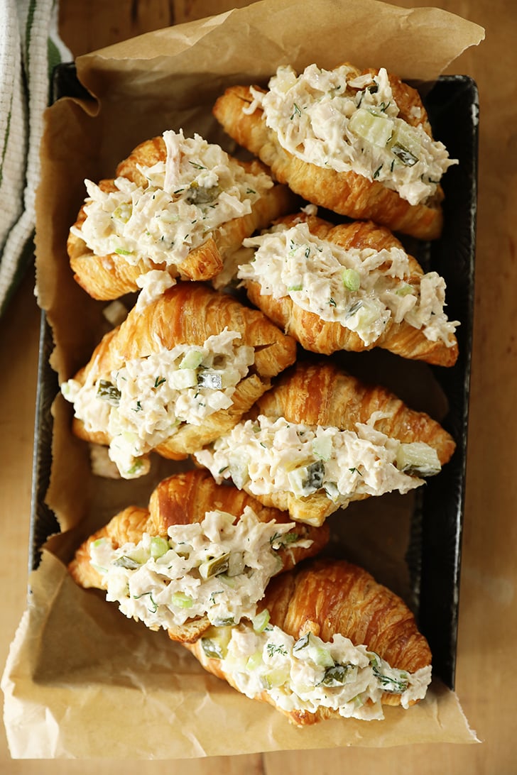Dill Pickle Chicken Salad in croissants.